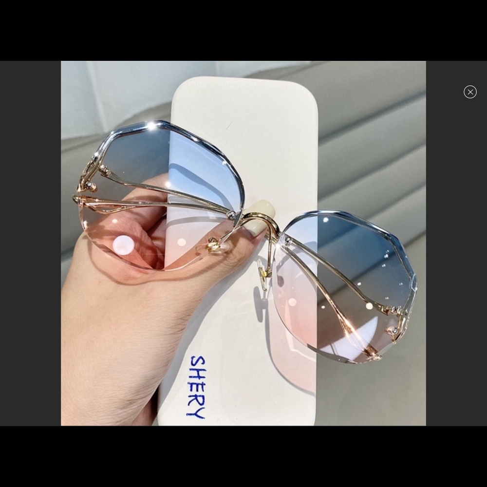 Retro Oversized Gradient Sunglasses